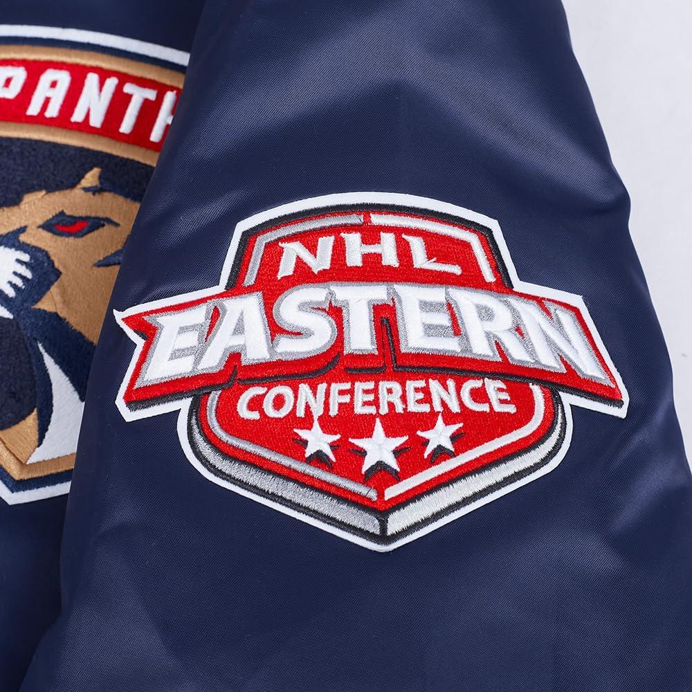 image:imagePro Standard Mens NHL Old English Satin JacketMidnight NavyRedMidnight Navy