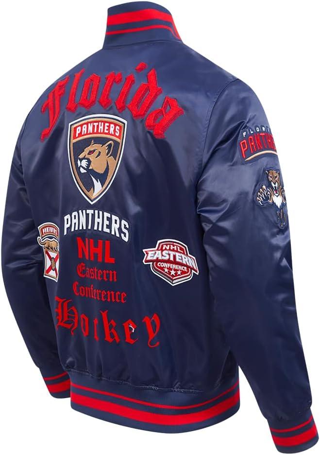 image:imagePro Standard Mens NHL Old English Satin JacketMidnight NavyRedMidnight Navy
