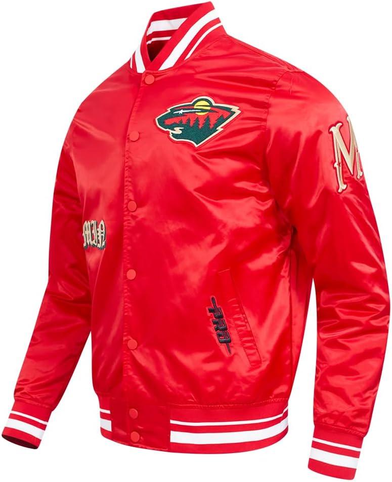 image:imagePro Standard Mens NHL Old English Satin JacketRed
