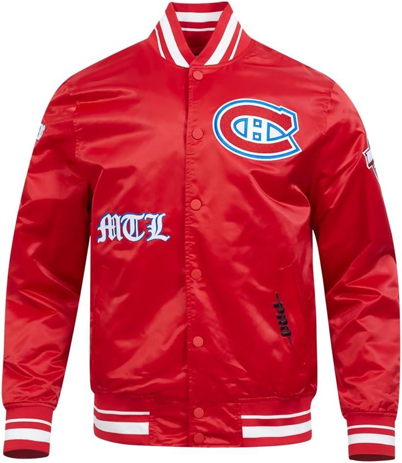 image:imagePro Standard Mens NHL Old English Satin JacketRed