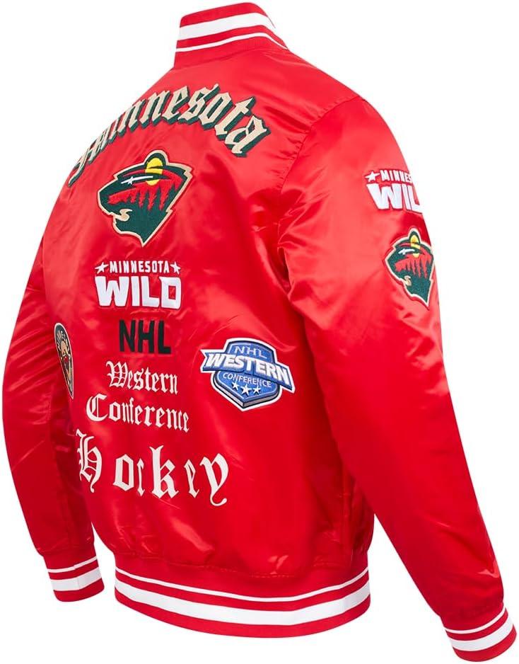 image:imagePro Standard Mens NHL Old English Satin JacketRed