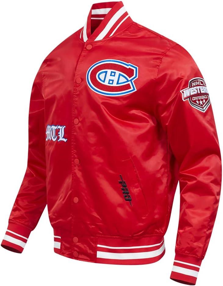 image:imagePro Standard Mens NHL Old English Satin JacketRed