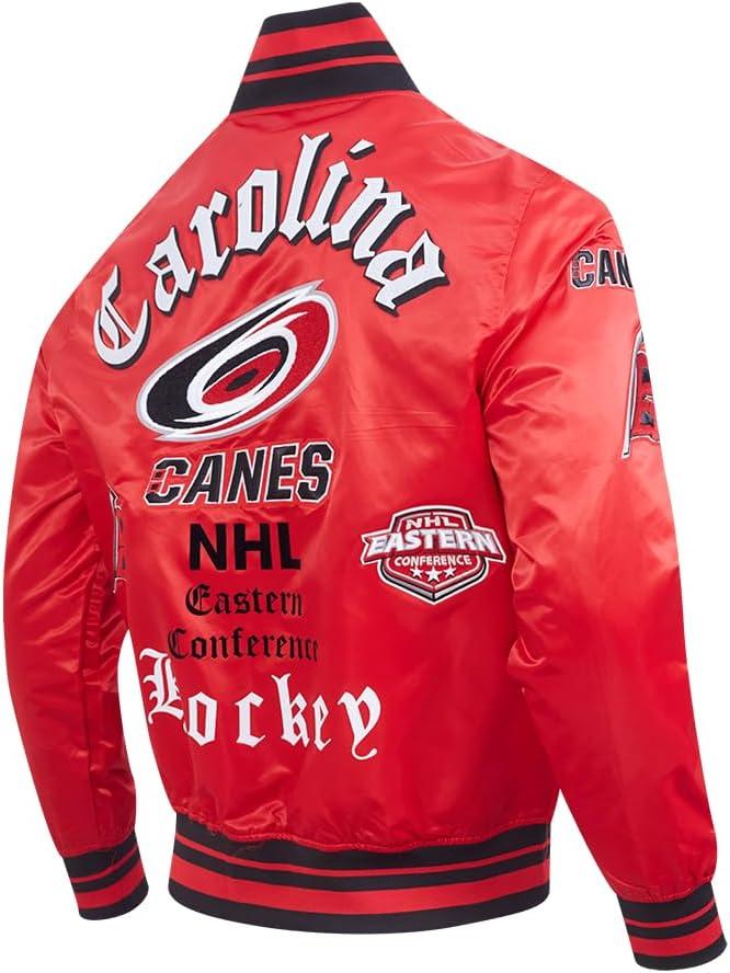 image:imagePro Standard Mens NHL Old English Satin JacketRedBlack