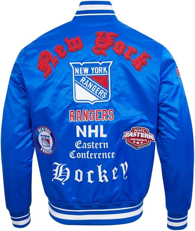 image:imagePro Standard Mens NHL Old English Satin JacketRoyal Blue