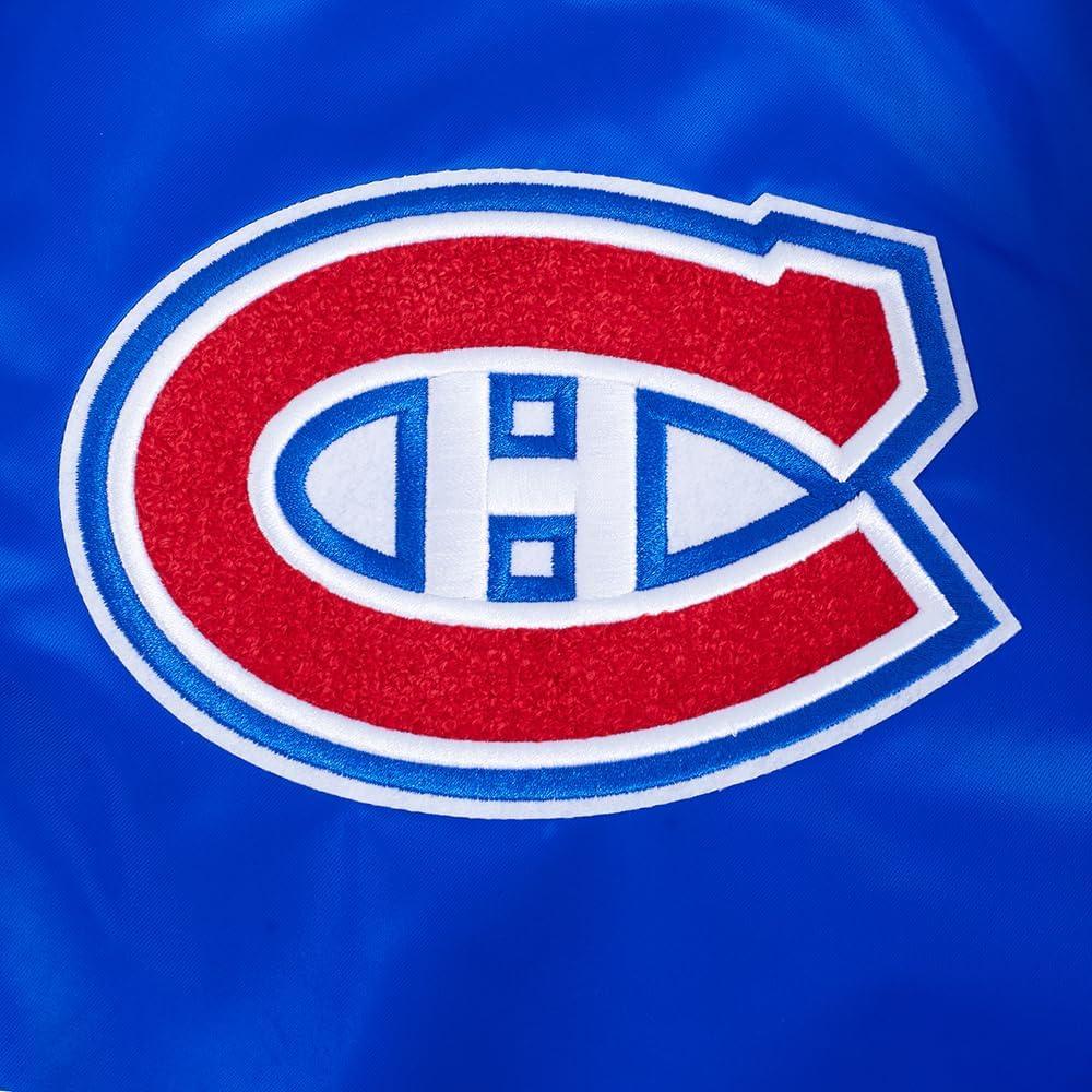 image:imagePro Standard Mens NHL Old English Satin JacketRoyal BlueRed