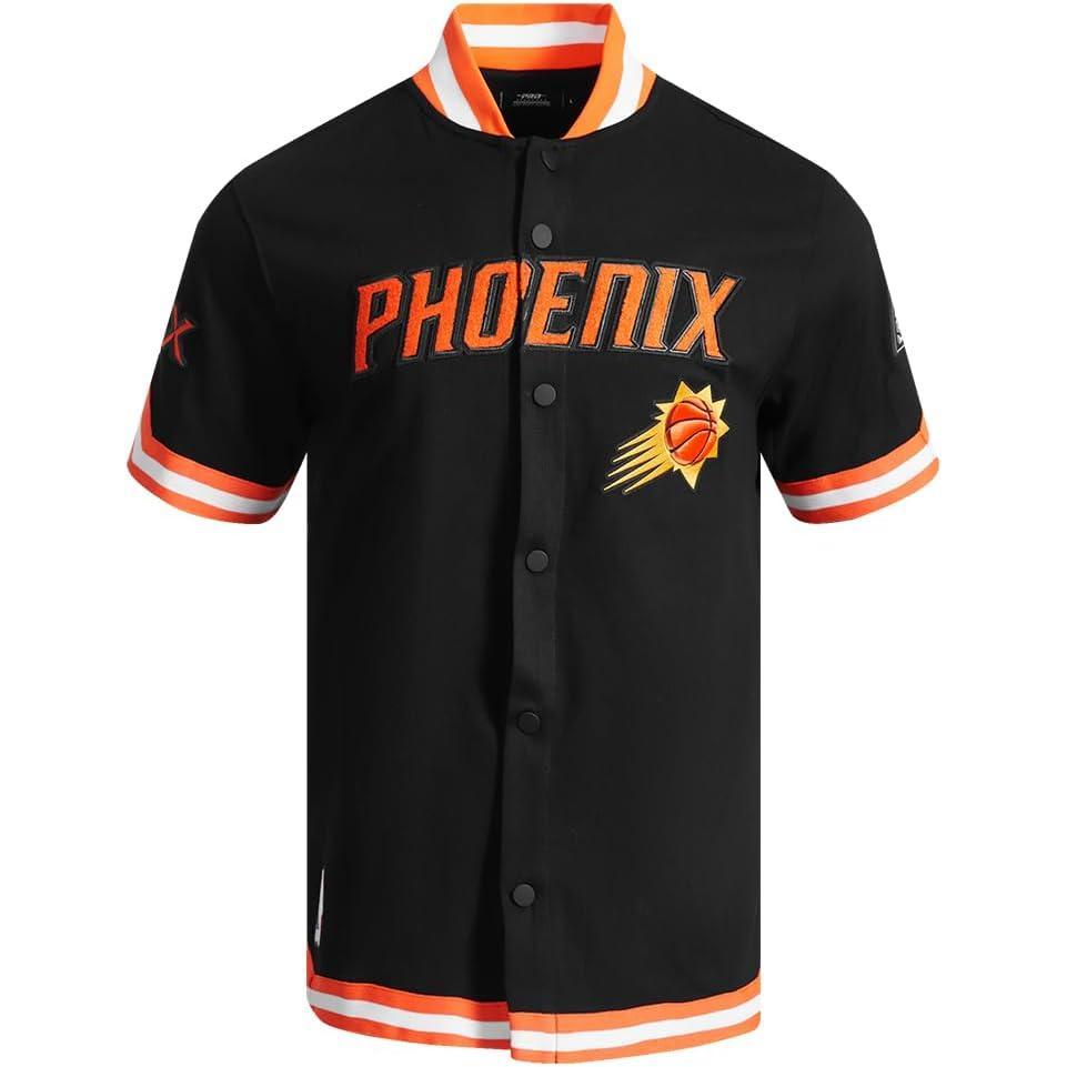 image:imageMens NBA Classic Chenille Button DownBlackOrange