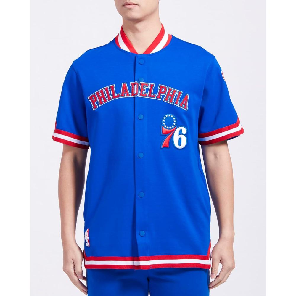 image:imageMens NBA Classic Chenille Button DownRoyal BlueRed