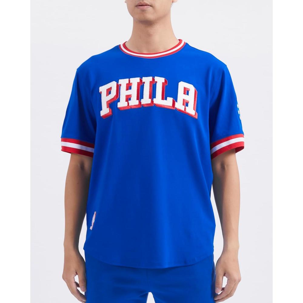 image:imageMens NBA Classic Chenille Short Sleeve TeeRoyal BlueRed