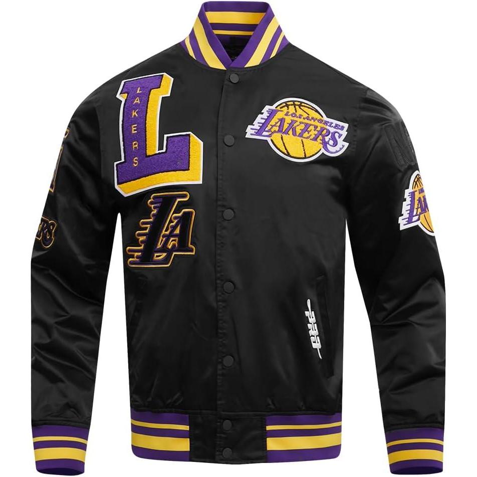image:imagePro Standard Mens NBA Mash Up Satin JacketBlackPurple