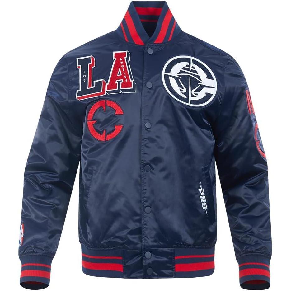 image:imagePro Standard Mens NBA Mash Up Satin JacketMidnight NavyRedMidnight Navy