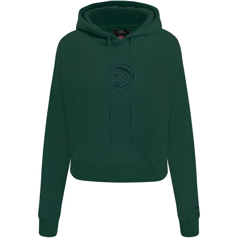 image:imagePro Standard NBA womens Womens Nba Neutral Brushed Back French Terry Cropped Pullover HoodieForest Green