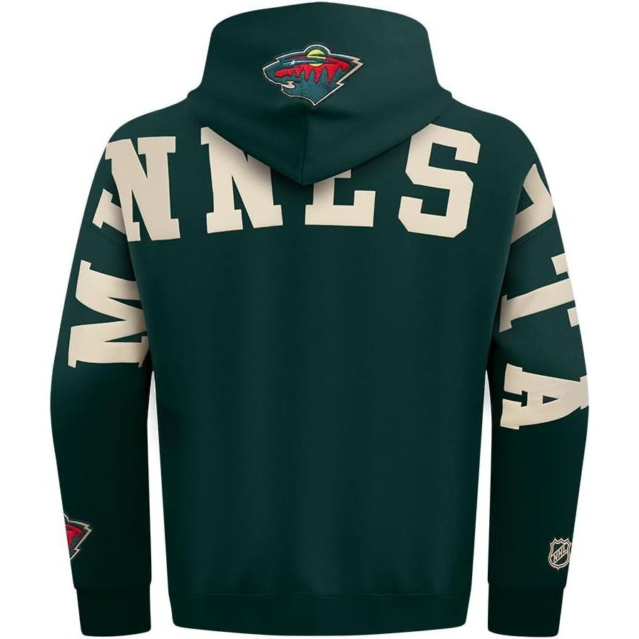 image:imagePro Standard NHL mens Mens Nhl Wingspan Fleece Pull Over HoodieForest Green