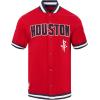 Mens NBA Classic Chenille Button Down(Red/Black)