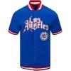 Mens NBA Classic Chenille Button Down(Royal Blue/Red)