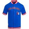 Mens NBA Classic Chenille Button Down(Royal Blue/Red)