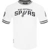 Mens NBA Classic Chenille Short Sleeve Tee(White/Black)