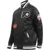 Pro Standard Mens NHL Old English Satin Jacket(Black)
