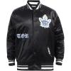 Pro Standard Mens NHL Old English Satin Jacket(Black)