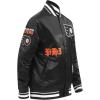 Pro Standard Mens NHL Old English Satin Jacket(Black)