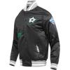Pro Standard Mens NHL Old English Satin Jacket(Black/Gray)