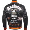 Pro Standard Mens NHL Old English Satin Jacket(Black/Orange)