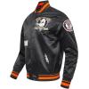 Pro Standard Mens NHL Old English Satin Jacket(Black/Orange)