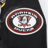 Pro Standard Mens NHL Old English Satin Jacket(Black/Orange)