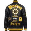 Pro Standard Mens NHL Old English Satin Jacket(Black/Yellow)