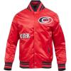 Pro Standard Mens NHL Old English Satin Jacket(Red/Black)