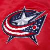 Pro Standard Mens NHL Old English Satin Jacket(Red/Midnight Navy/Red)