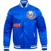 Pro Standard Mens NHL Old English Satin Jacket(Royal Blue)