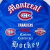 Pro Standard Mens NHL Old English Satin Jacket(Royal Blue/Red)