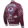Pro Standard Mens NHL Old English Satin Jacket(Wine)