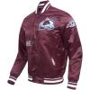 Pro Standard Mens NHL Old English Satin Jacket(Wine)