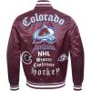 Pro Standard Mens NHL Old English Satin Jacket(Wine)