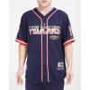 Pro Standard NBA Mens Mens NBA Mesh Button Down Top(Midnight Navy/Red)