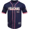 Pro Standard NBA Mens Mens NBA Mesh Button Down Top(Midnight Navy/Red)