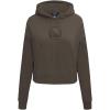 Pro Standard NBA womens Womens Nba Neutral Brushed Back French Terry Cropped Pullover Hoodie(Dark Taupe)