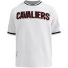 Mens NBA Classic Chenille Short Sleeve Tee(White/Black)