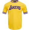 Mens NBA Classic Chenille Short Sleeve Tee(Yellow)