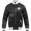 Pro Standard Mens NHL Old English Satin Jacket(Black/Gray)