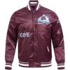 Pro Standard Mens NHL Old English Satin Jacket(Wine)