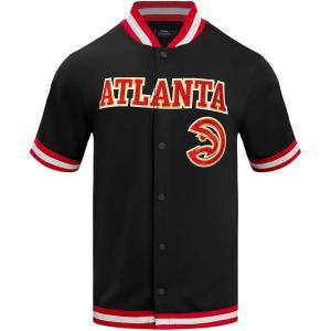 Mens NBA Classic Chenille Button Down(Black/Red)