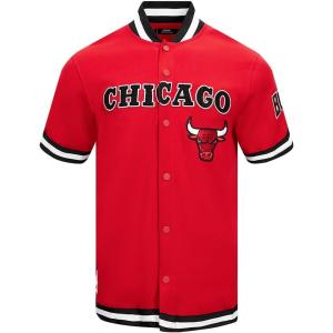 Mens NBA Classic Chenille Button Down(Red/Black)
