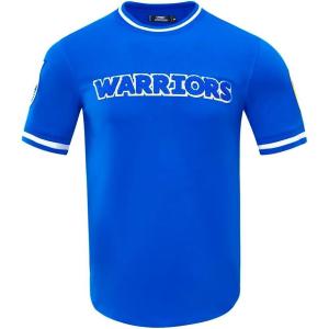 Mens NBA Classic Chenille Short Sleeve Tee(Royal Blue)