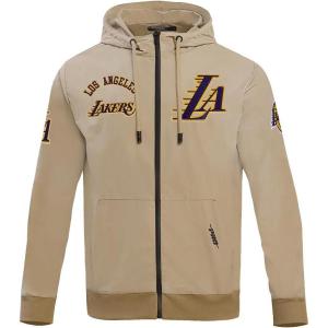 Pro Standard Mens NBA Classic Wind Woven Full Zip Hoodie(Khaki)