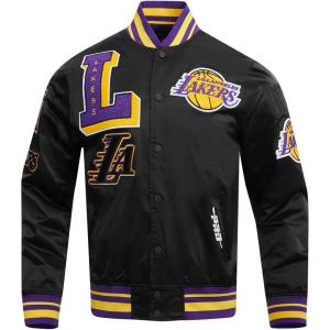 Pro Standard Mens NBA Mash Up Satin Jacket(Black/Purple)