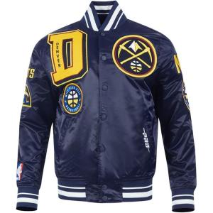 Pro Standard Mens NBA Mash Up Satin Jacket(Midnight Navy)