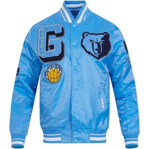 Pro Standard Mens NBA Mash Up Satin Jacket(University Blue)