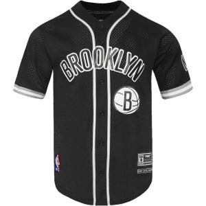 Pro Standard NBA Mens Mens NBA Mesh Button Down Top(Black/Gray)